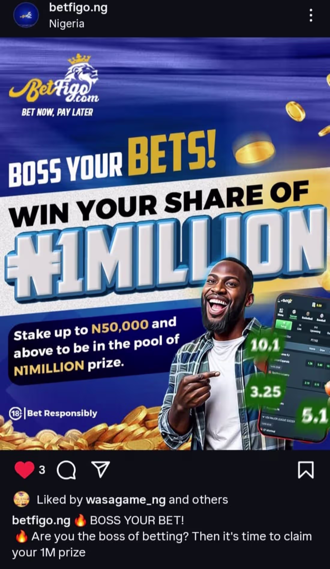 Cover image for BETFIGO WIN A MILLION CHALLENGE