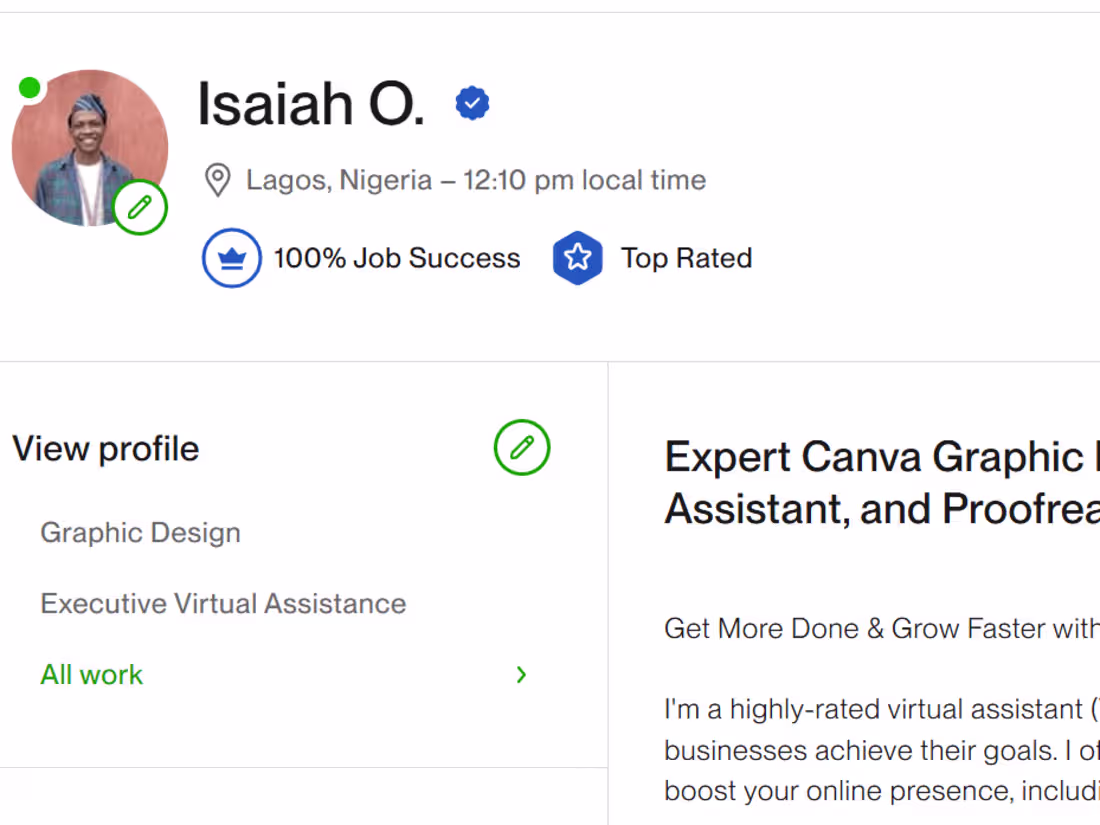 Cover image for Top Rated Upwork Freelancer