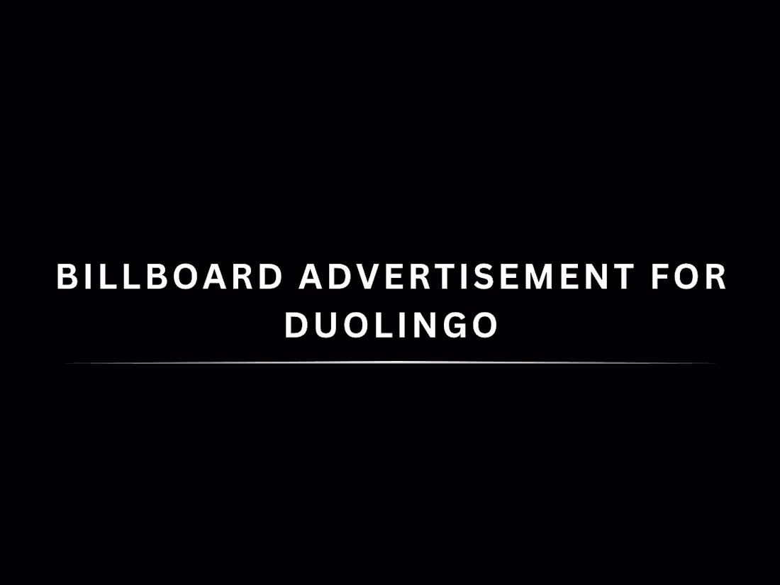 Cover image for Spec Billboard Advertisement for Duolingo