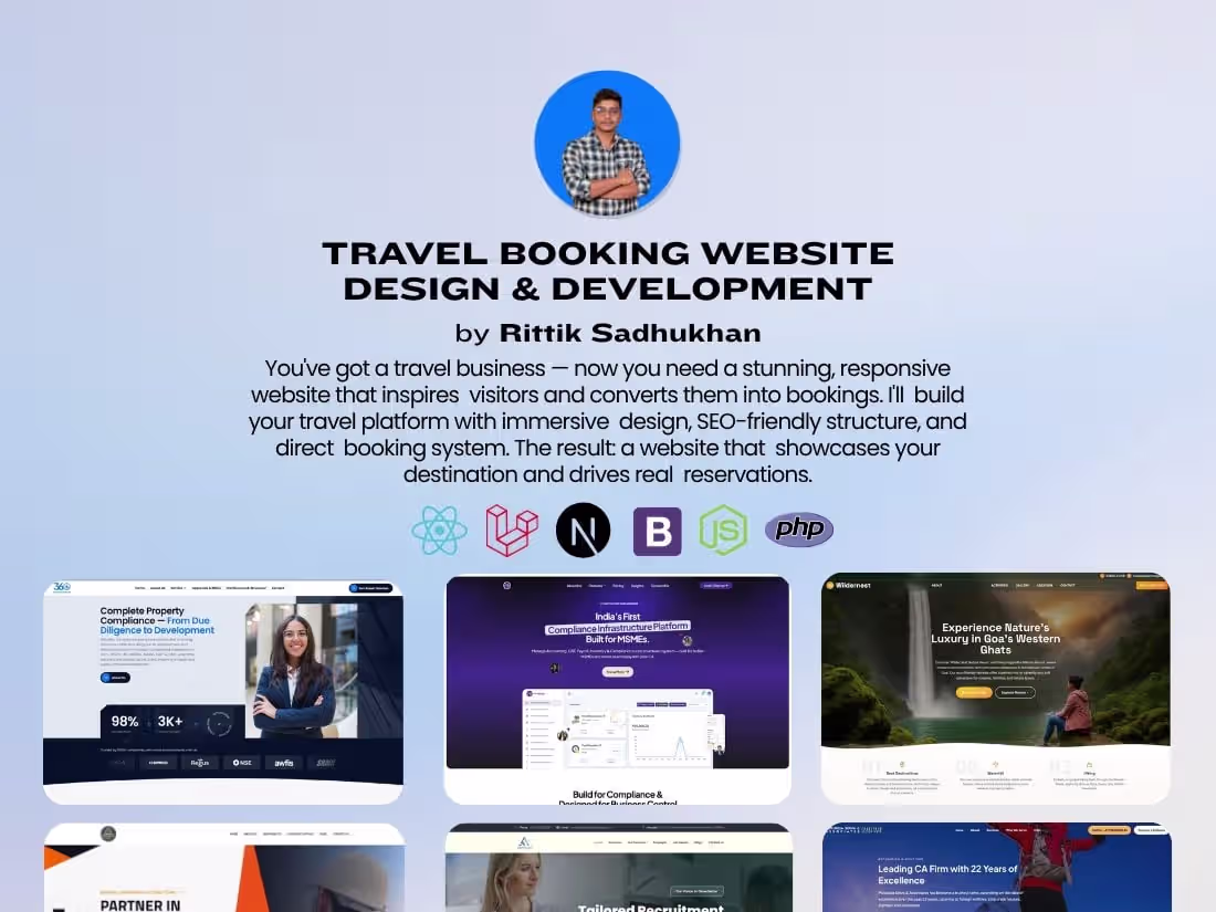 Cover image for Travel & Adventure Tourism Website Design & Development