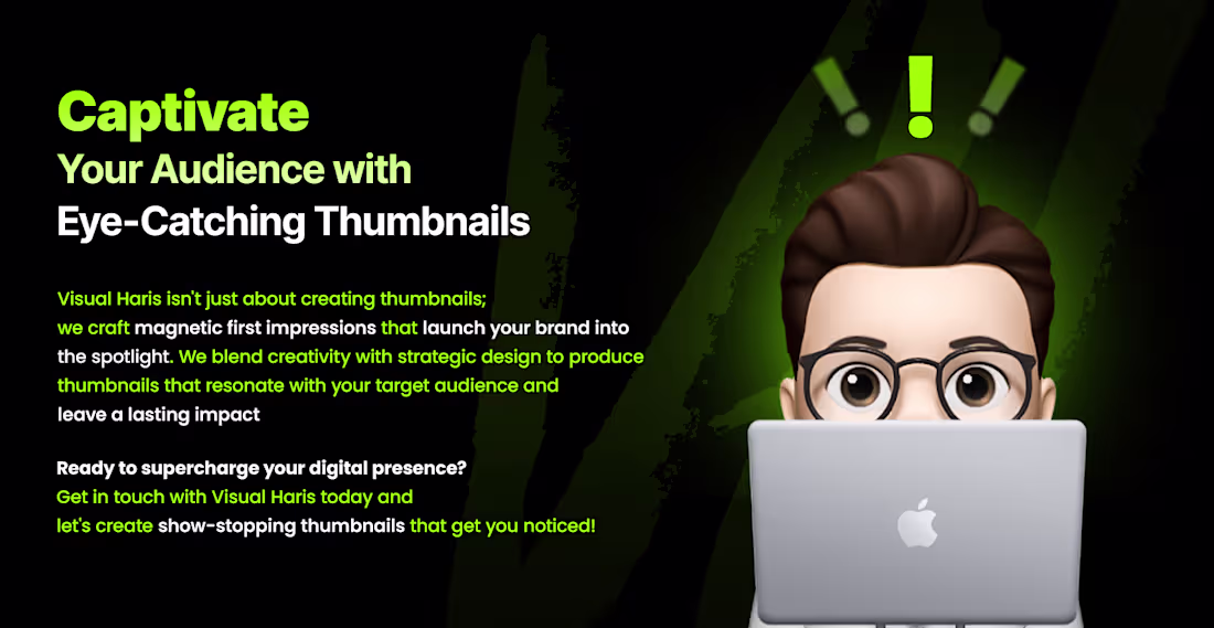 Cover image for Eye-catching YouTube Thumbnails for content creator.