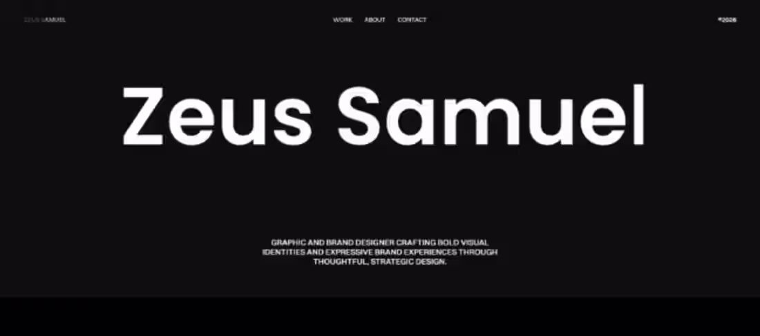 Cover image for Zeus Samuel Modern Portfolio Website