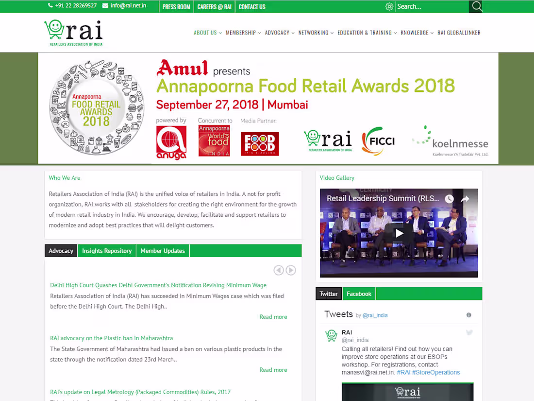 Cover image for Retailers Association of India