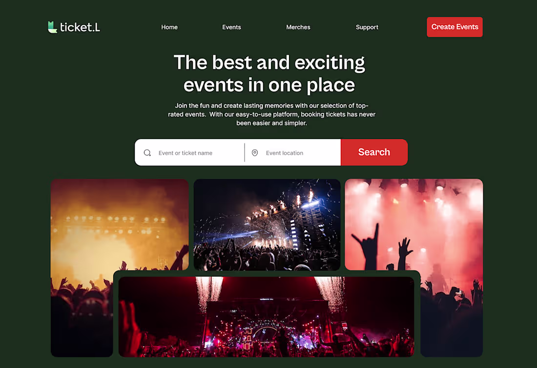 Cover image for Event Ticket Landing Page
