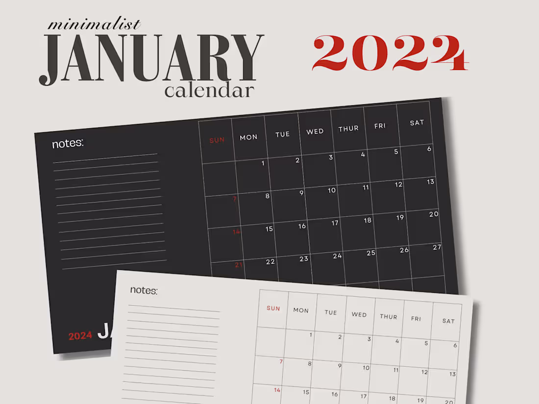 Cover image for JANUARY 2024 CALENDAR