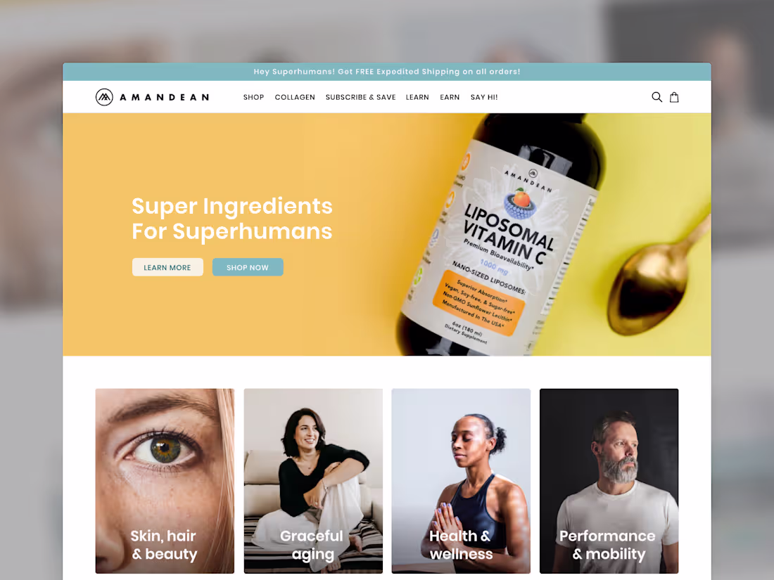 Cover image for Collagen brand Ecom store refresh