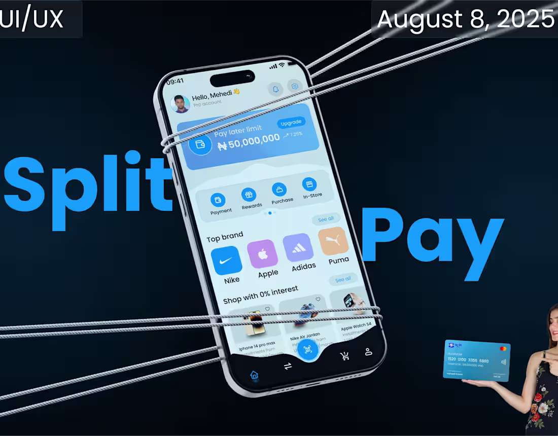 Cover image for Splitpay -Buy Now Pay Later (BNPL) | FinTech Mobile App