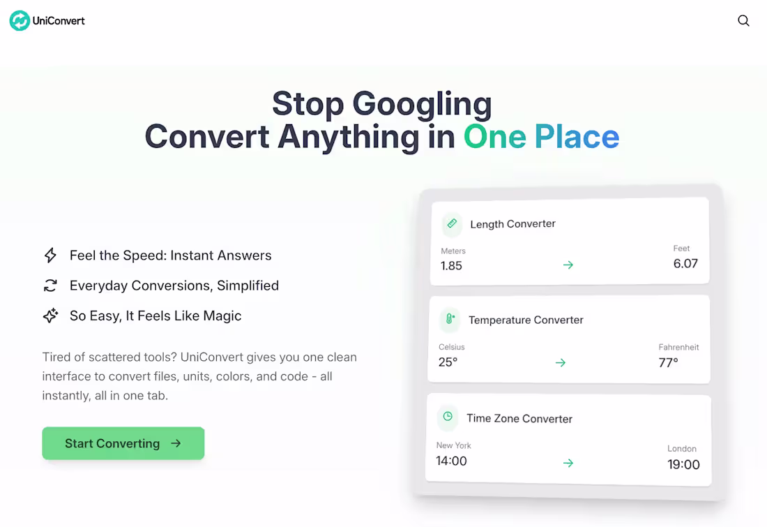 Cover image for A place to convert your common conversions