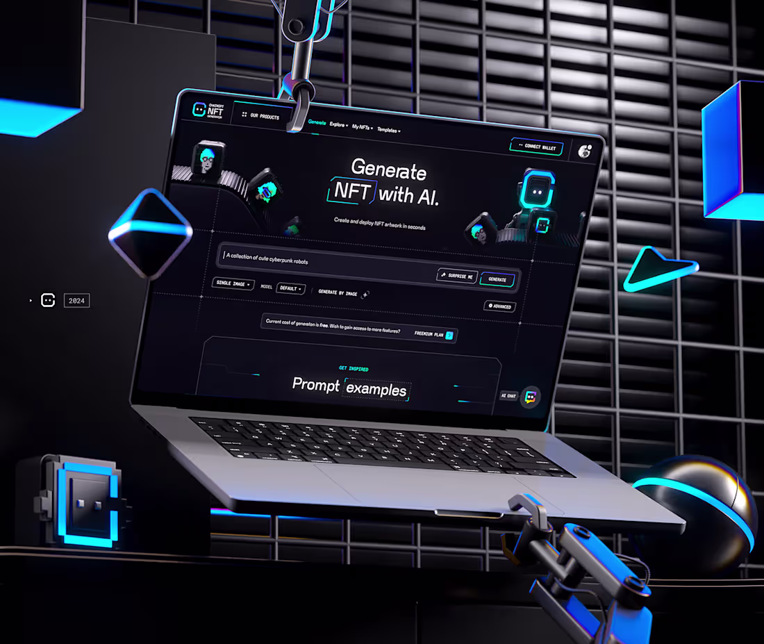 Cover image for ChainGPT AI NFT Generator - Web UI Design