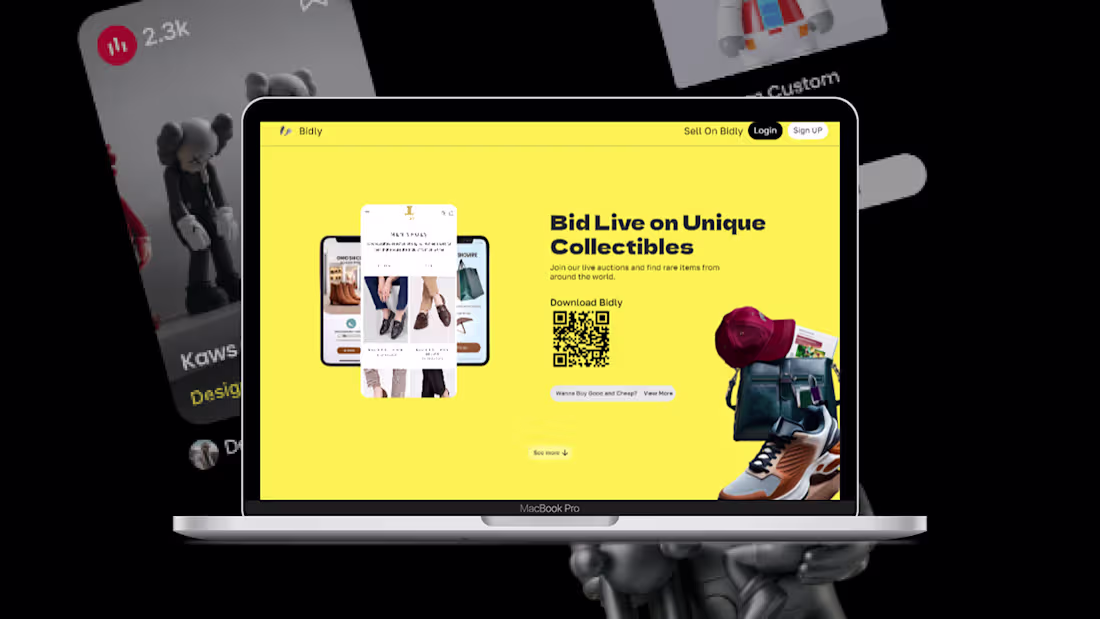 Cover image for Bidly Landing Page Design | Framer Development