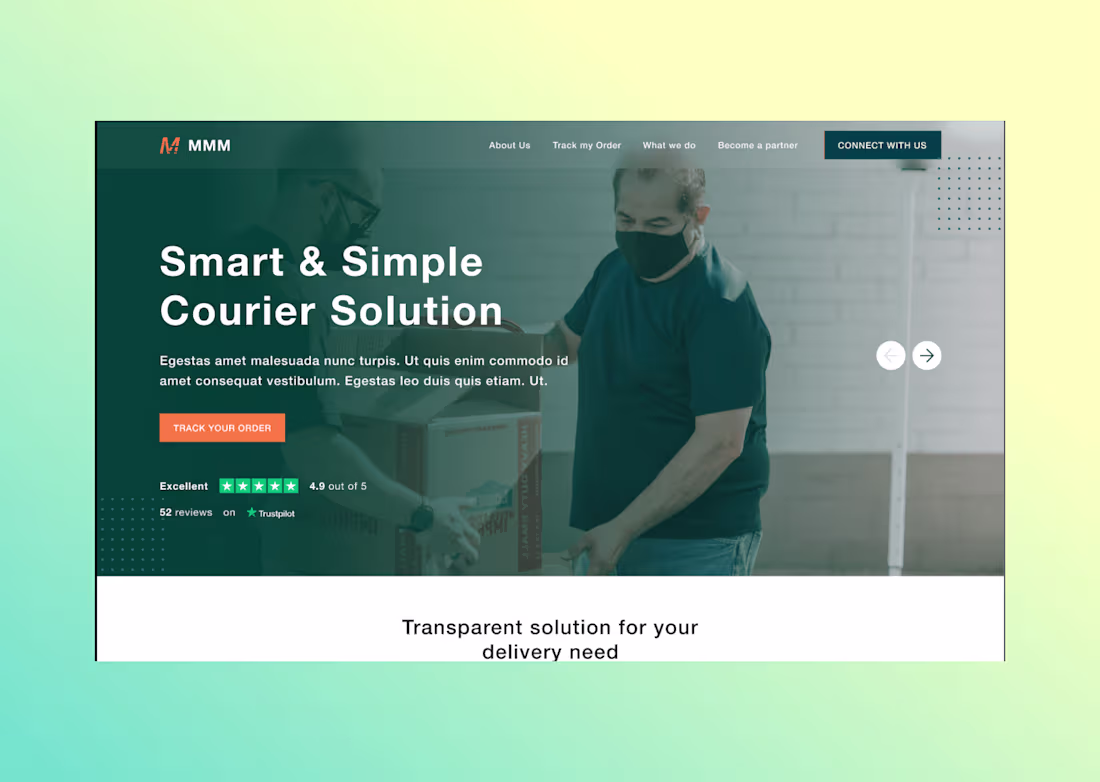 Cover image for Website Design for Courier company