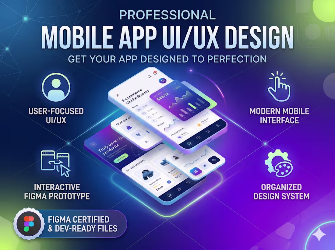 Cover image for Modern & User-Friendly Mobile App UI/UX Design