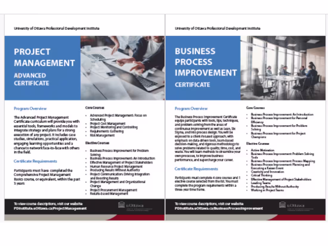 Cover image for Certificate Course One-Pagers