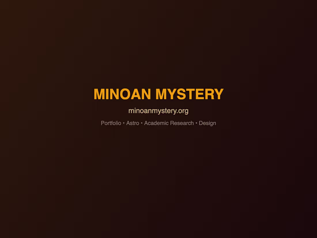 Cover image for Minoan Mystery Portfolio