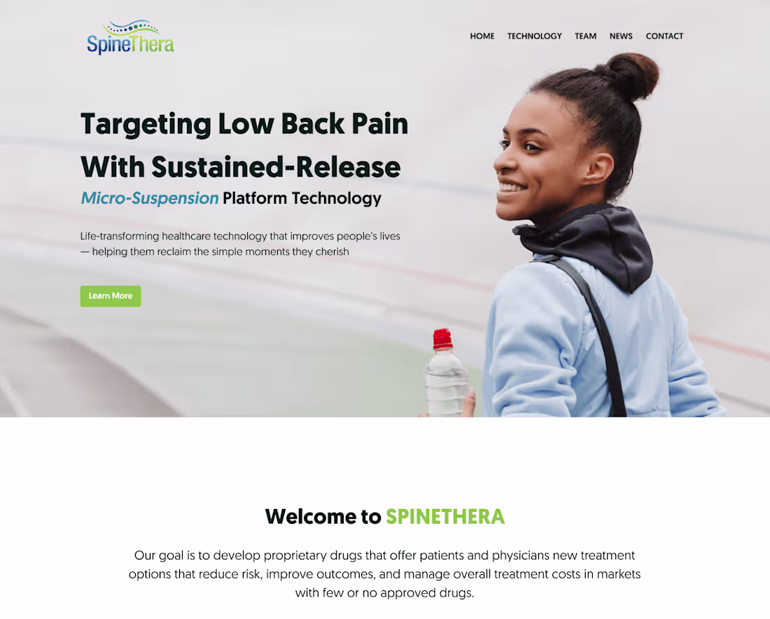 Cover image for Website for a Pharmaceutical Company