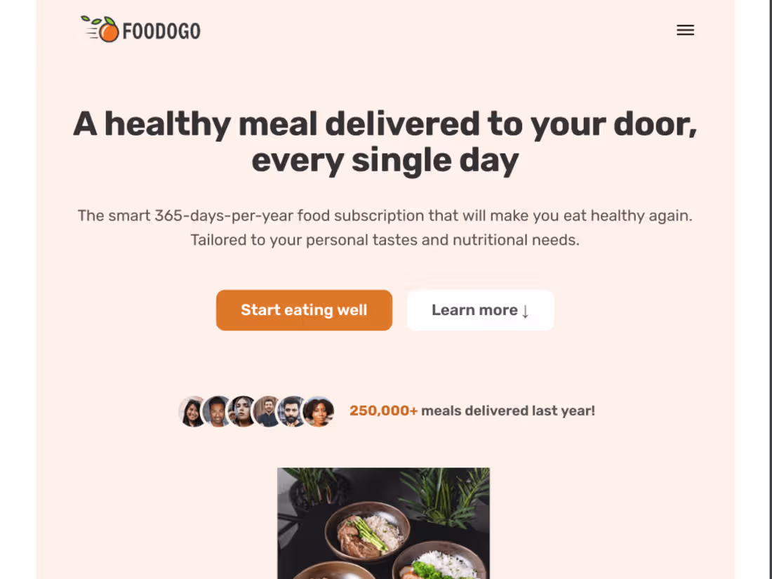 Cover image for Foodogo Web Page