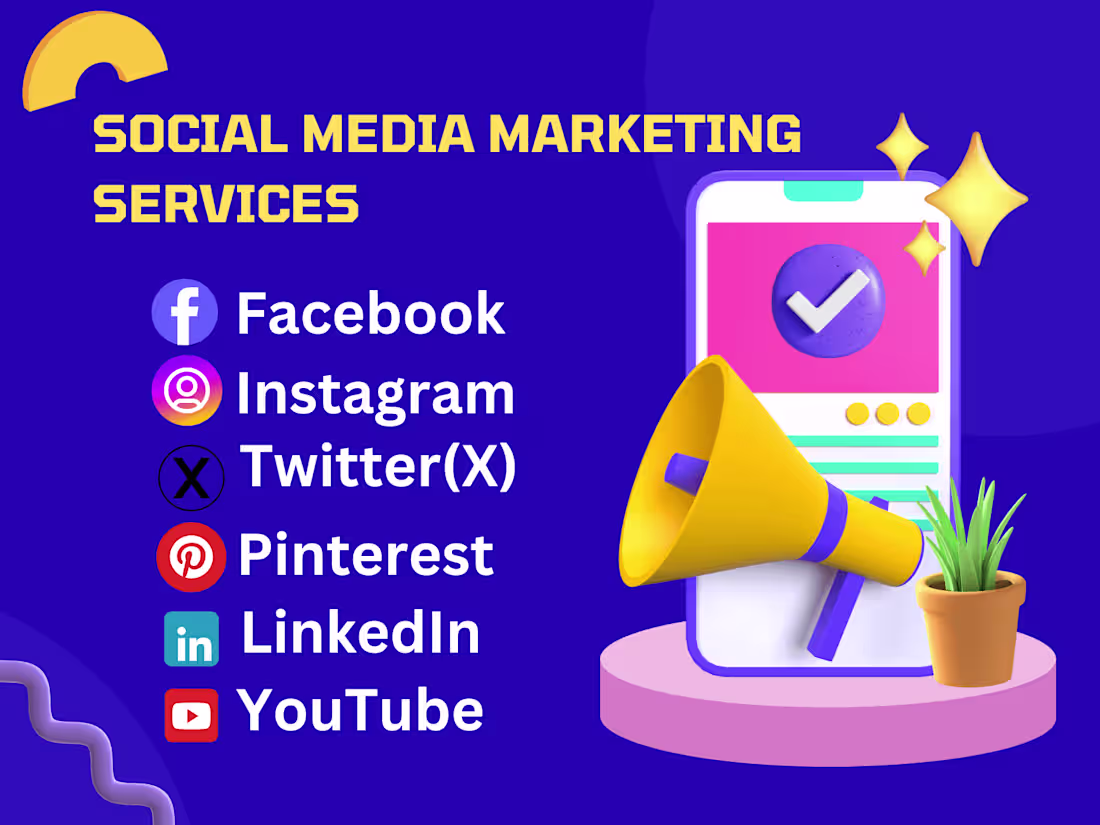 Cover image for I will do social media marketing and social media management.