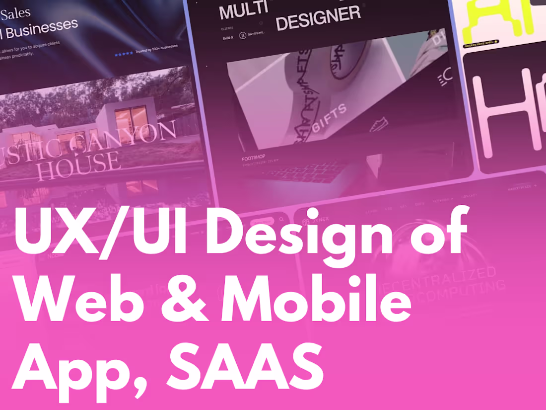Cover image for End-to-End UI Design for Web, Mobile & SaaS
