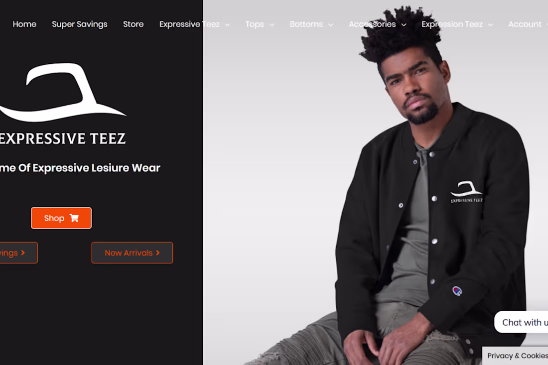 Cover image for Expressive Teez - Website Development