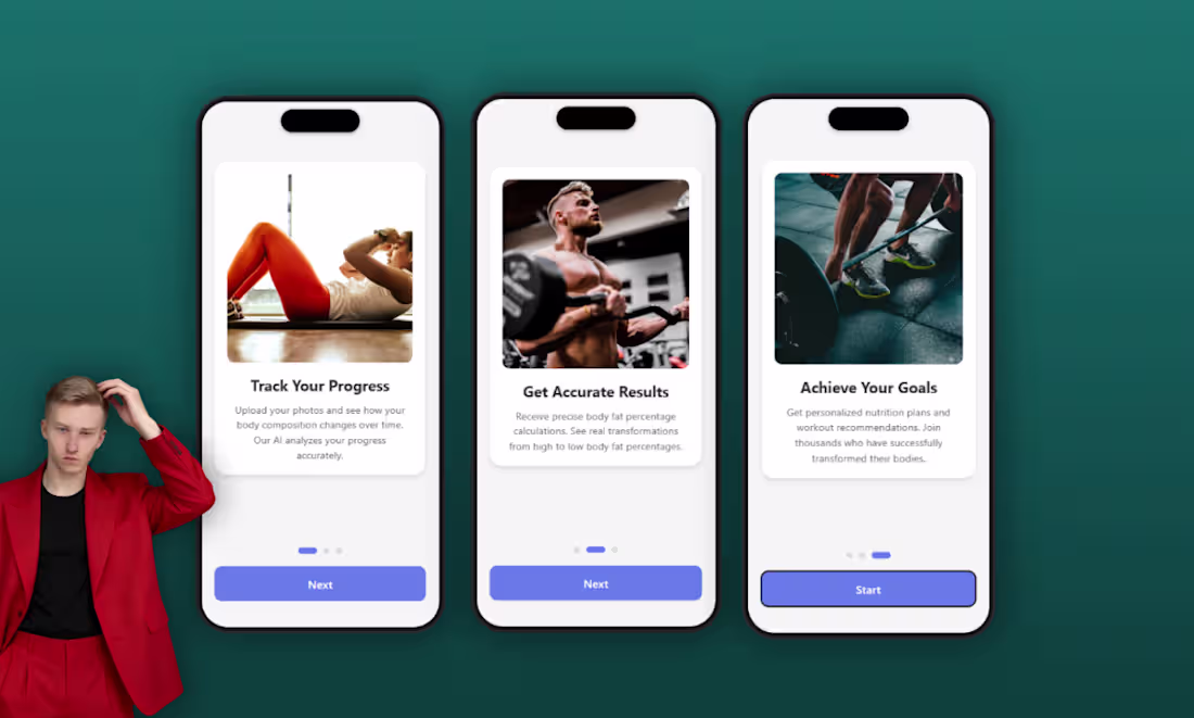 Cover image for 🚀 Created Photo-based AI body fat calculator The user uploa...