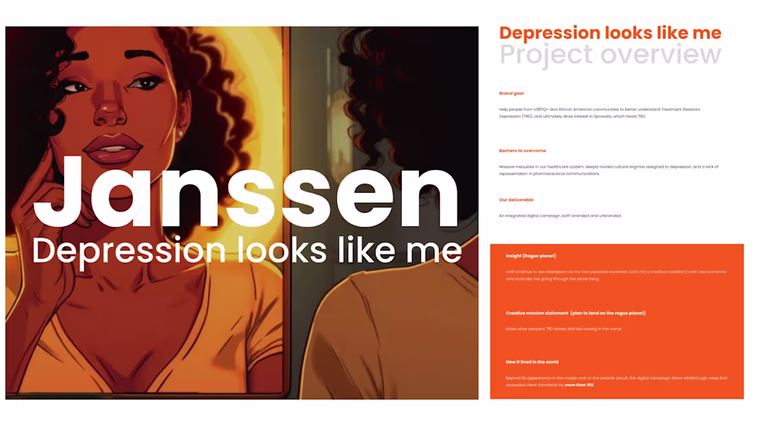 Cover image for Showing that sometimes Depression... can look like you.