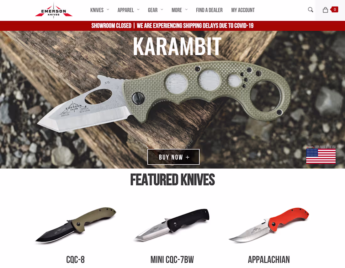 Cover image for Rebuilding Emerson Knives’ E-commerce Site
