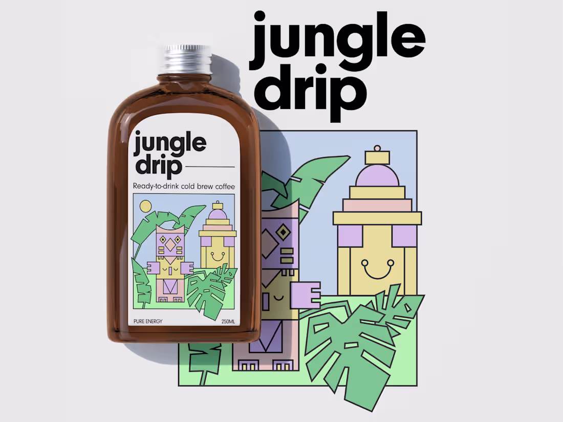 Cover image for Jungle Drip Cold Brew Packaging Design