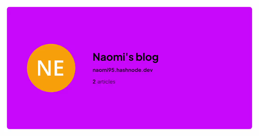 Cover image for Naomi's blog