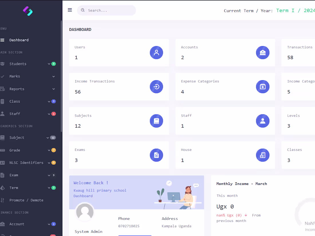 Cover image for School Management System