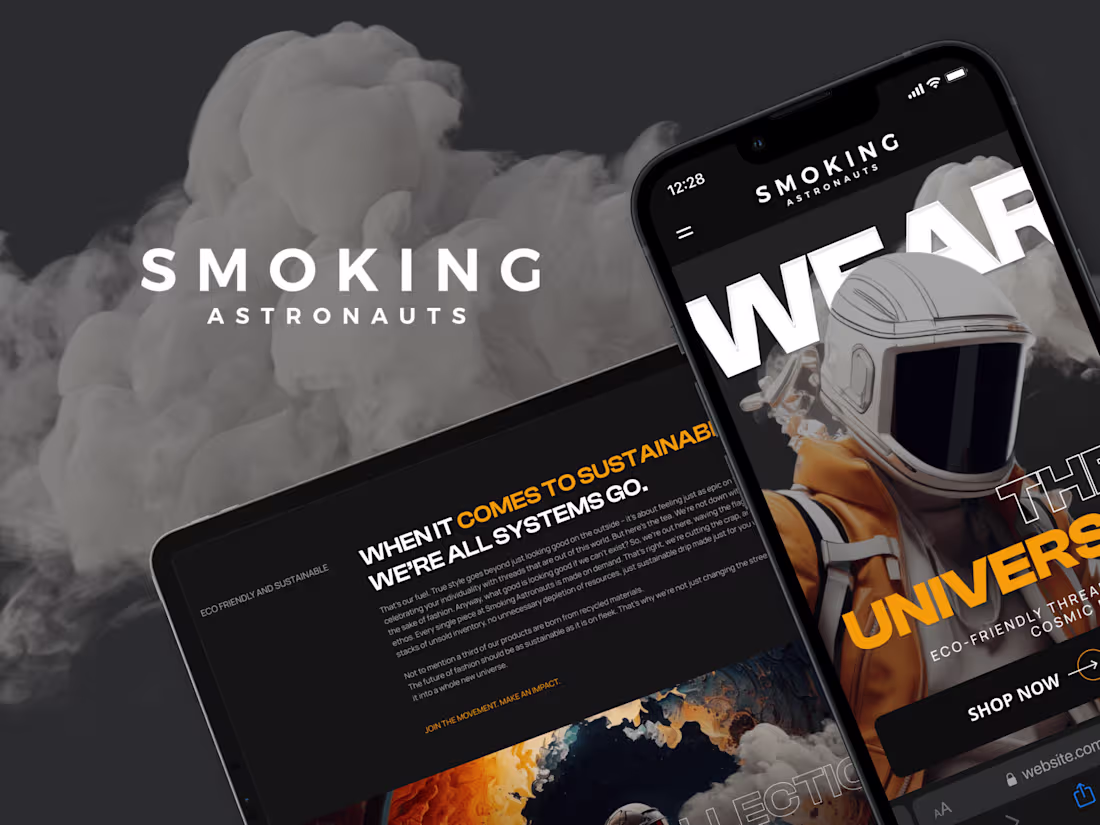 Cover image for Smoking Astronauts – Futuristic Fashion UI/UX