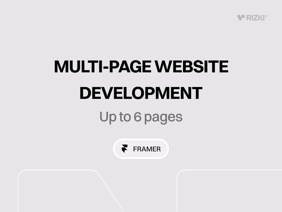 Cover image for Multi-Page Website Framer Development