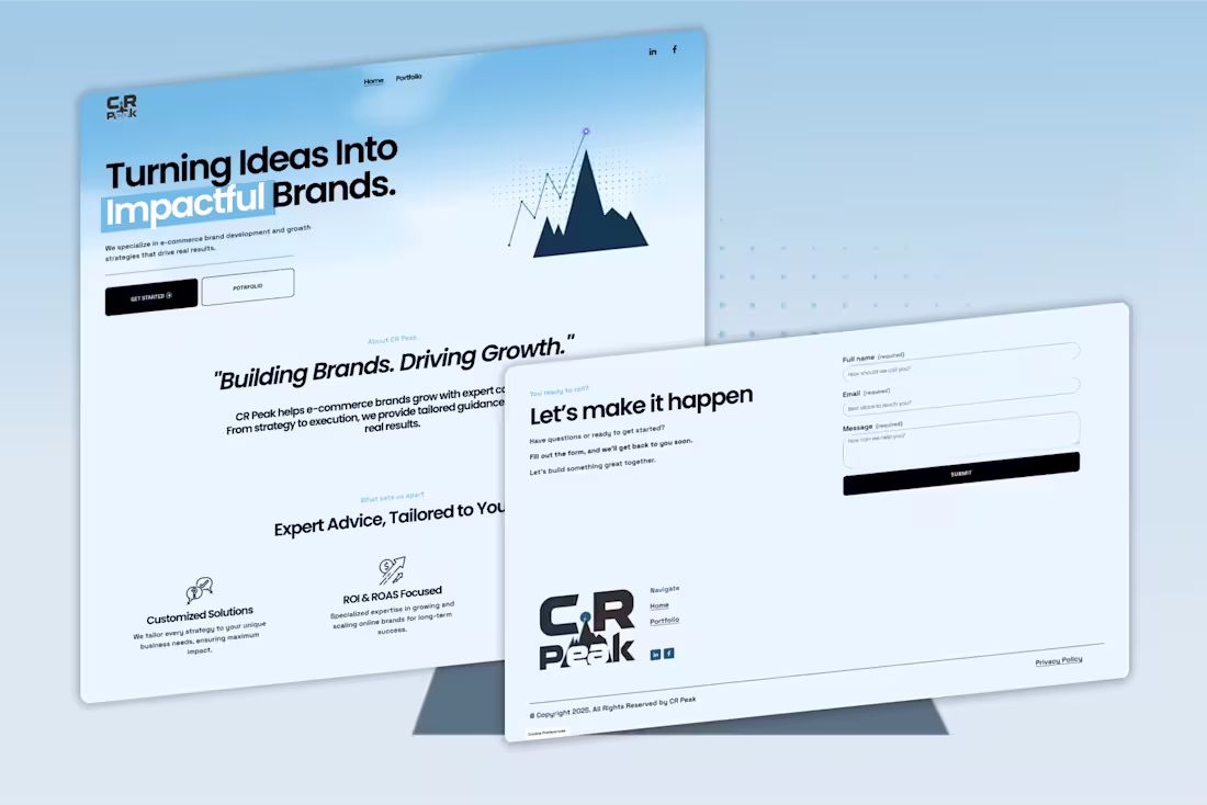 Cover image for CR Peak | Squarespace Website Design