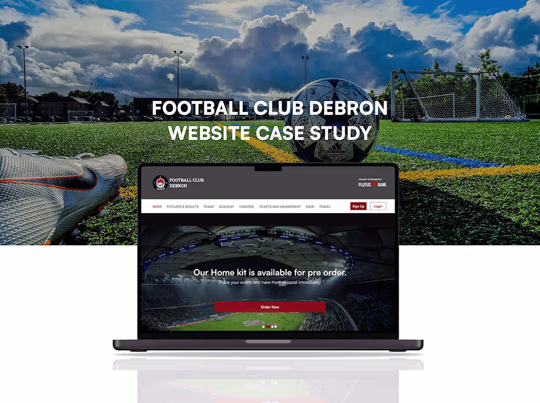 Cover image for Football Club Debron Website Design