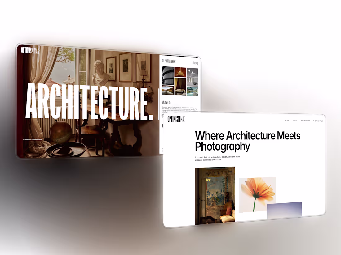 Cover image for 🔥 Website for an architectural photography studio, built in...