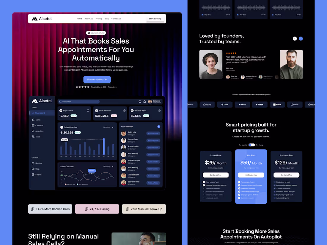 Cover image for AI Sales Automation SaaS Landing