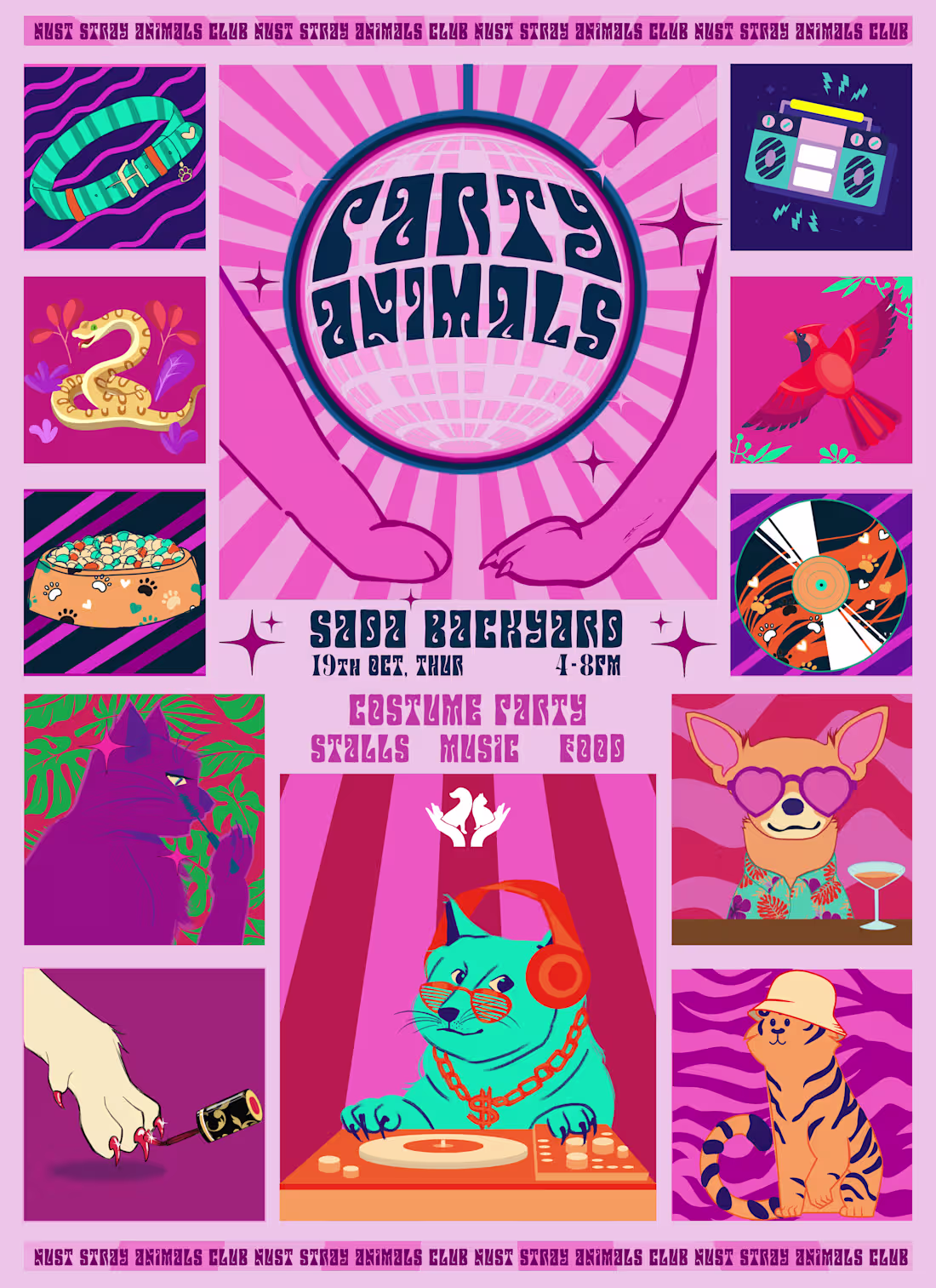 Cover image for Party Animals Panaflex and Invitation