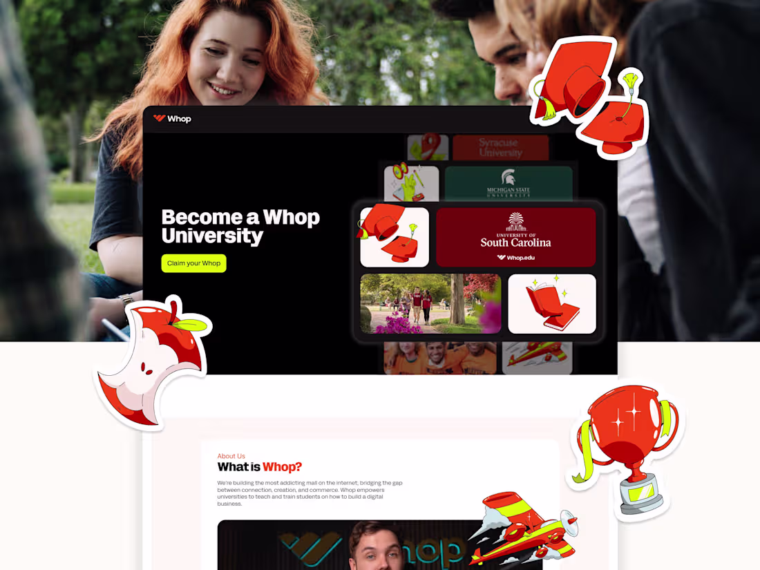 Cover image for Whop HigherEd · Building Entrepreneurs — Framer Web Dev 💻