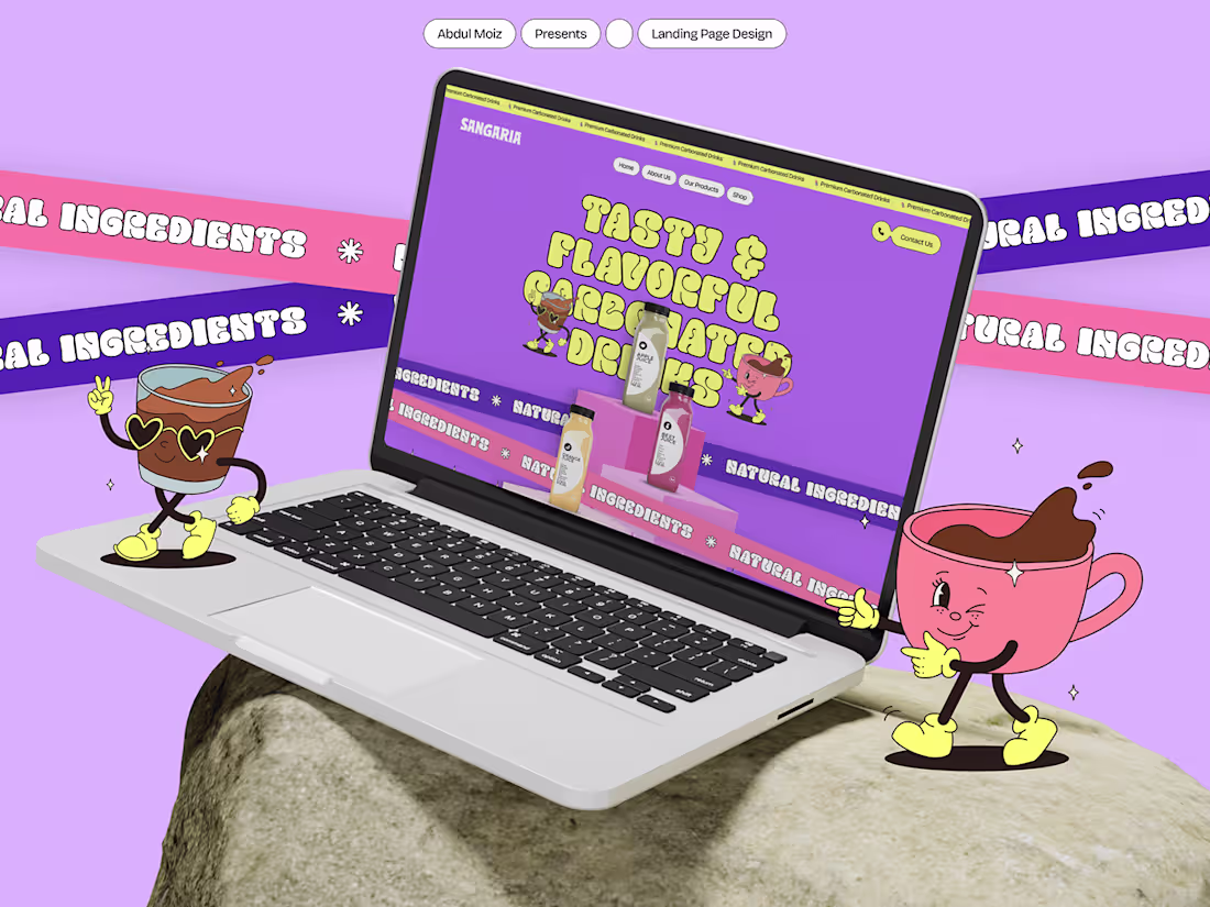 Cover image for Landing Page Design for Flavorful Carbonated Drinks