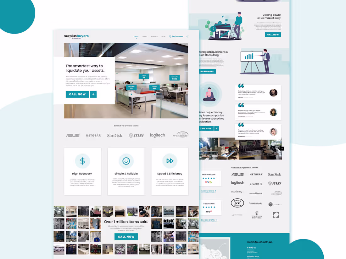 Cover image for A Website Design for a Liquidation Company.