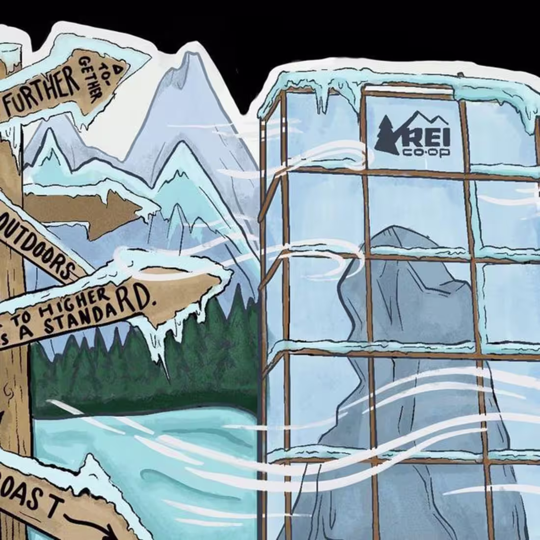 Cover image for REI "PRAY FOR SNOW" STICKER