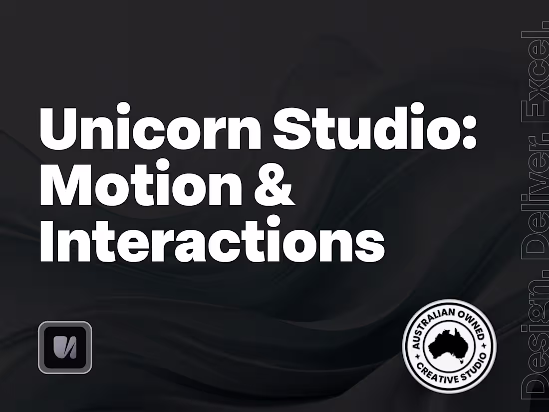 Cover image for Unicorn Studio Motion and Interaction Effects