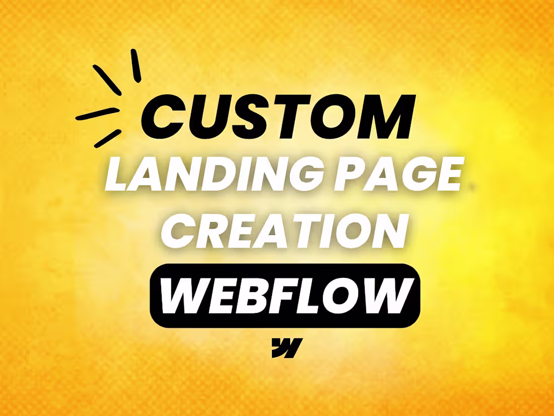 Cover image for Custom Webflow landing page creation
