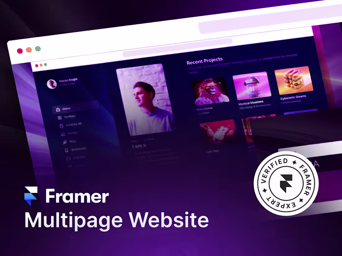 Cover image for Framer Multipage Website Design - Responsive