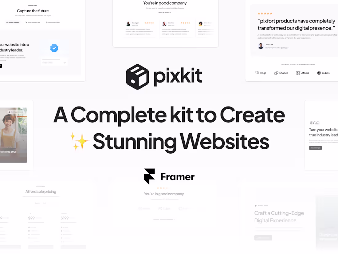 Cover image for Introducing pixkit for Framer