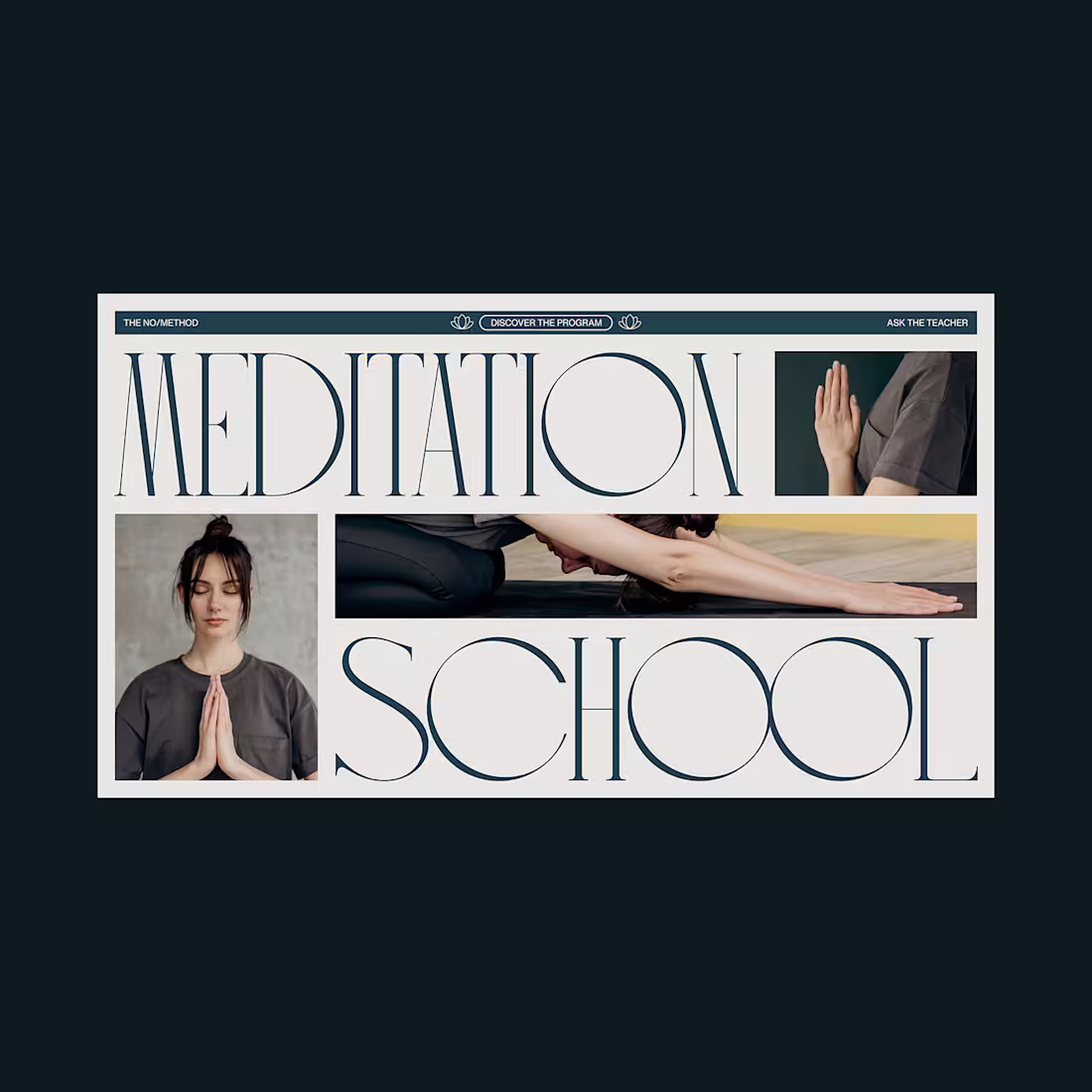 Cover image for The NO/METHOD Meditation School ~ Hero Website