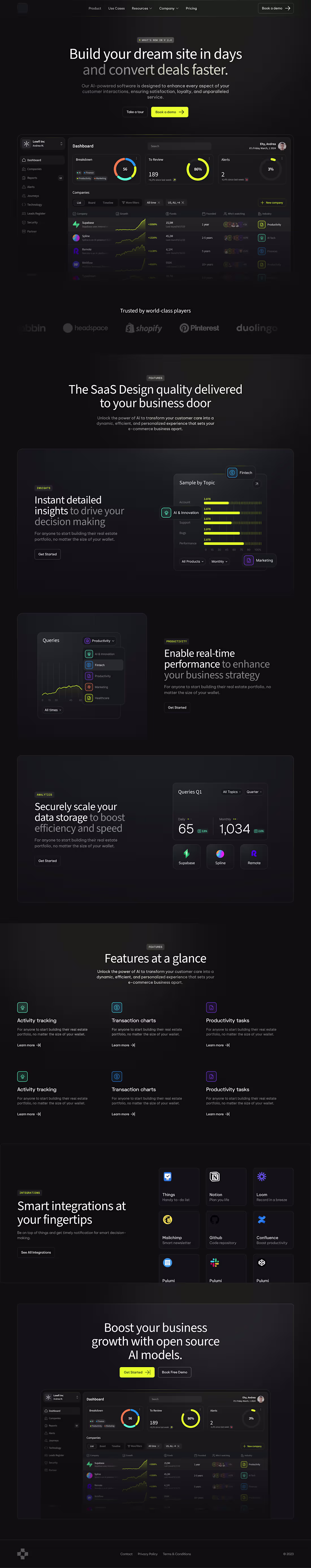 Cover image for Landing Page Design for SaaS companies