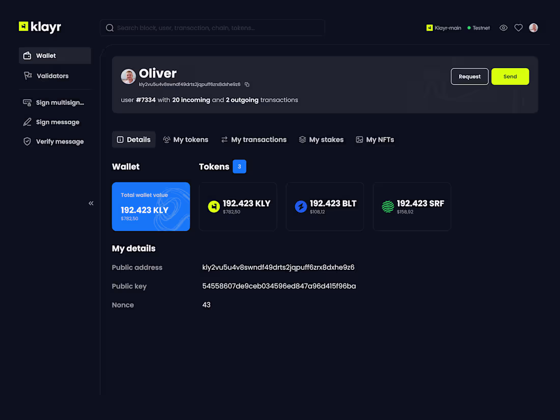 Cover image for Klayr Crypto Wallet and Explorer