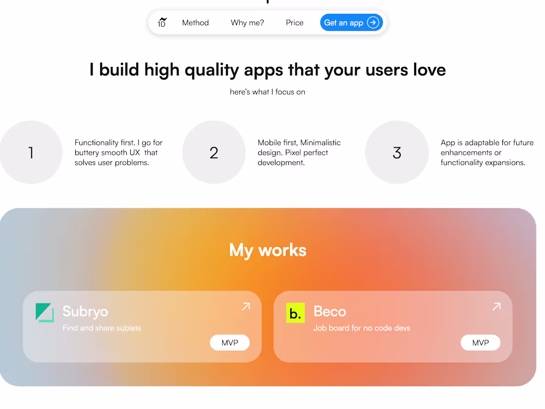 Cover image for One Dev | MVP development