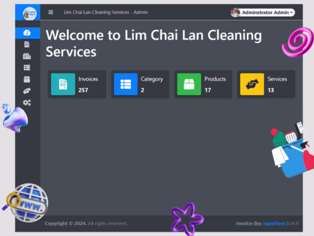 Cover image for Simple E-Invoicing System for Lim Chai Lan Cleaning Services