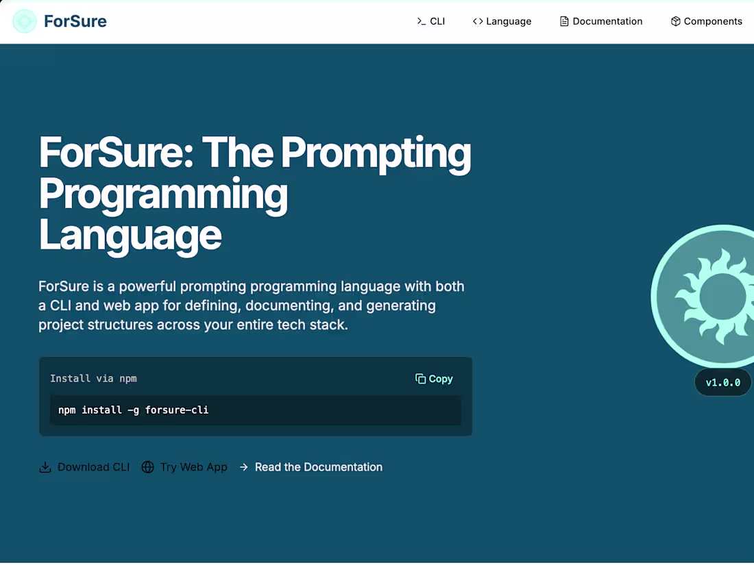 Cover image for ForSure: The Prompting Programming Language